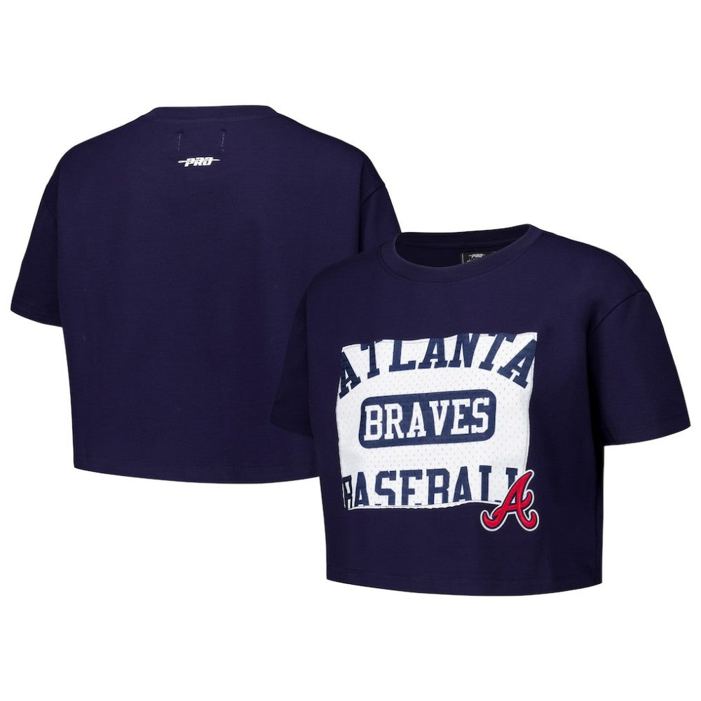Atlanta Braves Pro Standard Women's Made To Play Boxy Cropped T-Shirt - MLB T-shirts