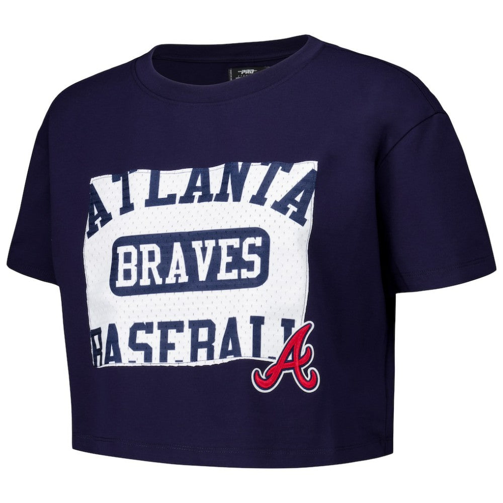Atlanta Braves Pro Standard Women's Made To Play Boxy Cropped T-Shirt - MLB T-shirts