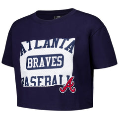 Atlanta Braves Pro Standard Women's Made To Play Boxy Cropped T-Shirt - MLB T-shirts