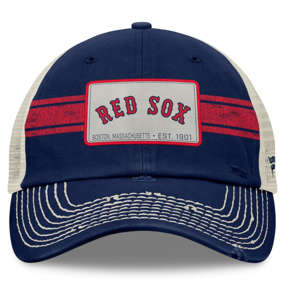 Boston Red Sox Fanatics  Heritage Stripe Trucker Adjustable Hat - MLB Hats