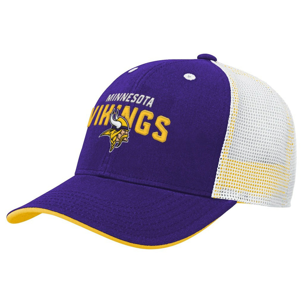 Minnesota Vikings Youth Core Lockup Trucker Adjustable Hat | NFL Outlet