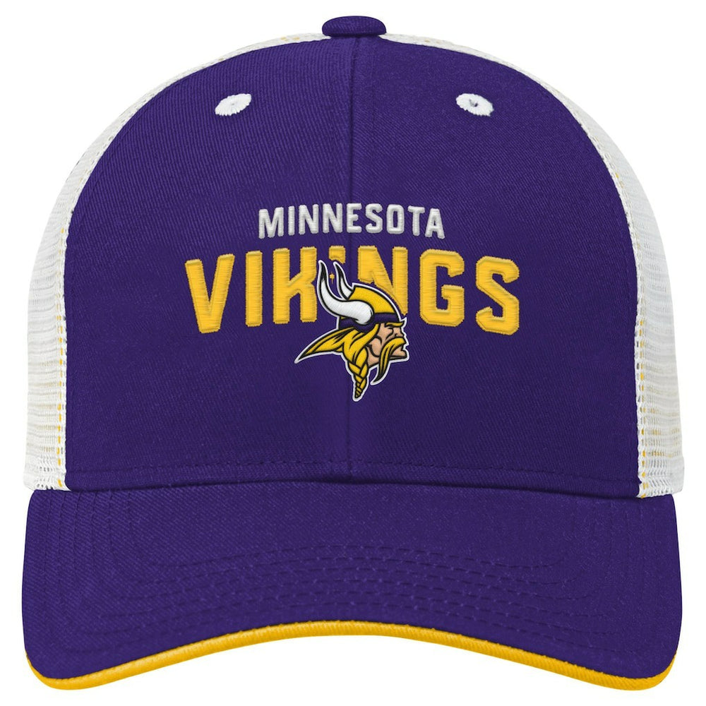 Minnesota Vikings Youth Core Lockup Trucker Adjustable Hat | NFL Outlet