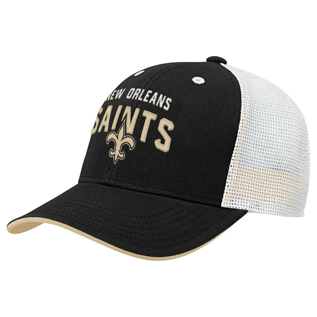 New Orleans Saints Youth Core Lockup Trucker Adjustable Hat | NFL Discount