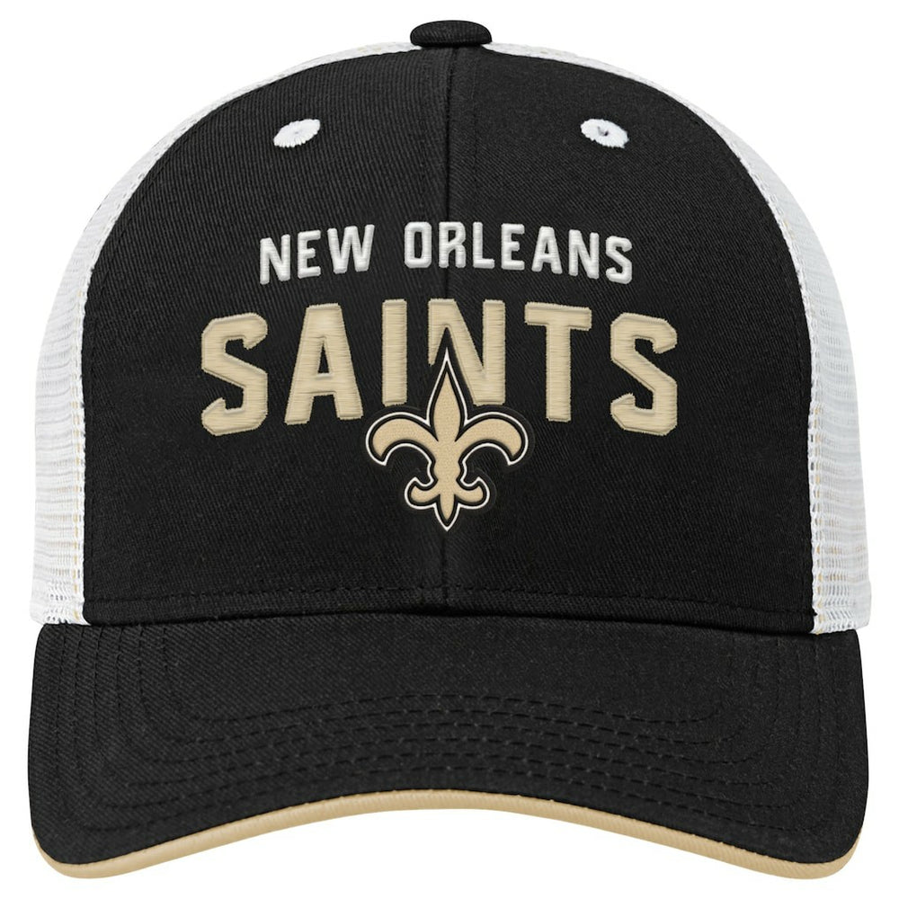 New Orleans Saints Youth Core Lockup Trucker Adjustable Hat | NFL Discount