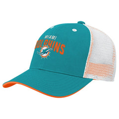 Miami Dolphins Youth Core Lockup Trucker Adjustable Hat | NFL Sale