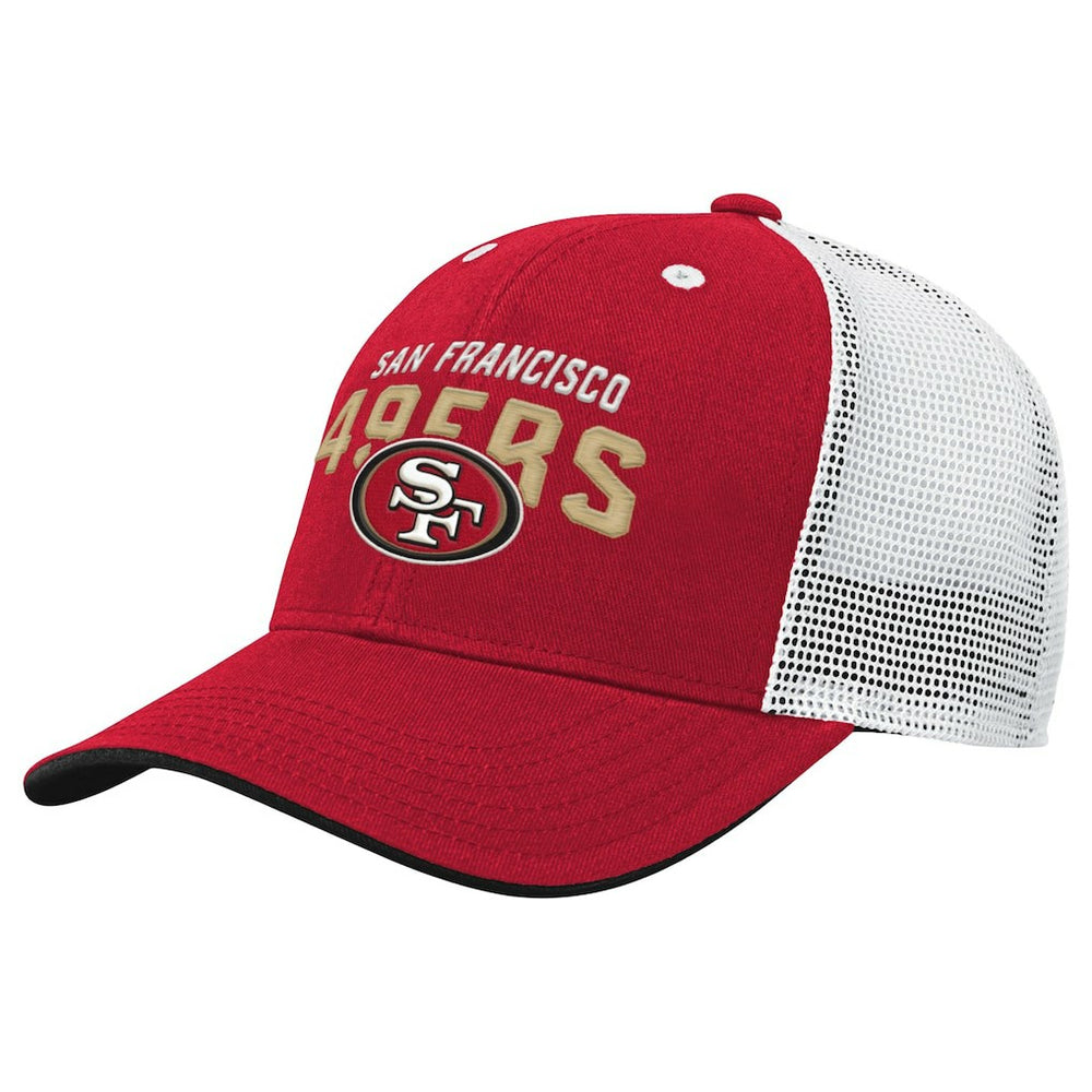 San Francisco 49ers Youth Core Lockup Trucker Adjustable Hat | NFL New