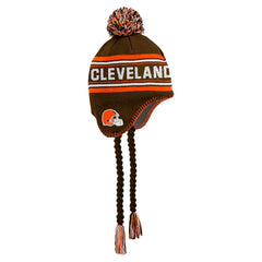Cleveland Browns Youth Jacquard Tassel Knit Hat with Pom | NFL Near me