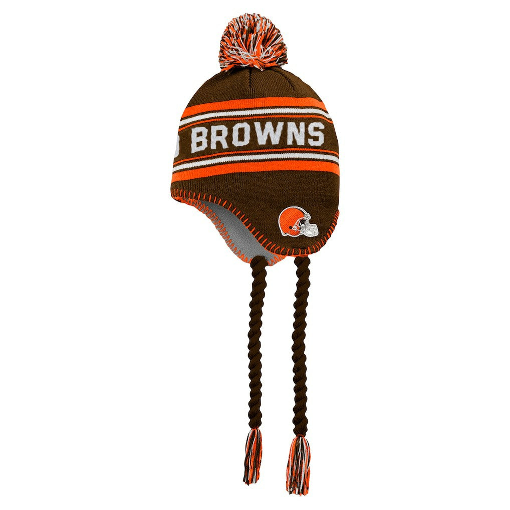 Cleveland Browns Youth Jacquard Tassel Knit Hat with Pom | NFL Near me