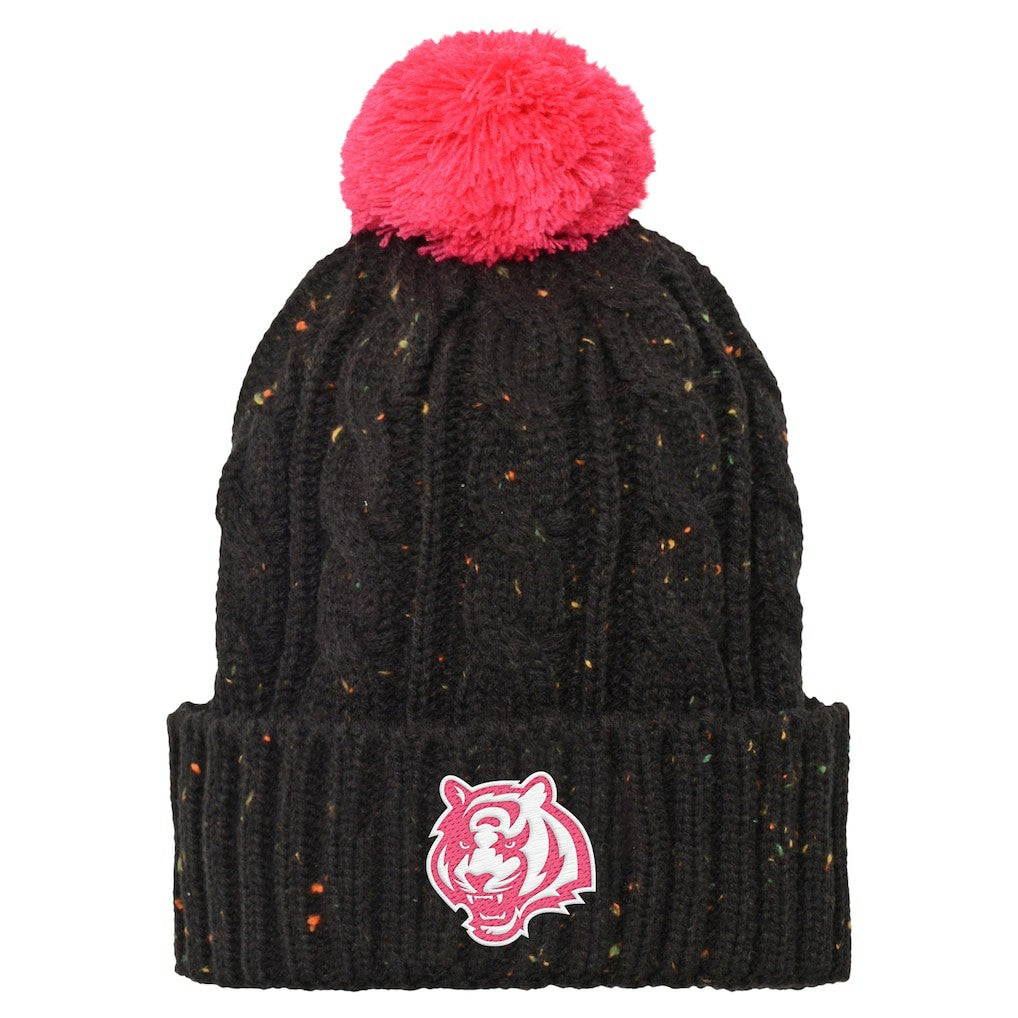 Cincinnati Bengals Girls Youth Nep Yarn Cuffed Knit Hat with Pom | NFL New