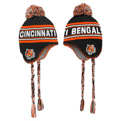Cincinnati Bengals Preschool Jacquard Tassel Knit Hat with Pom | NFL Hot