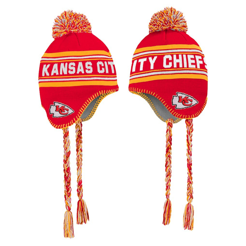 Kansas City Chiefs Preschool Jacquard Tassel Knit Hat with Pom | NFL New