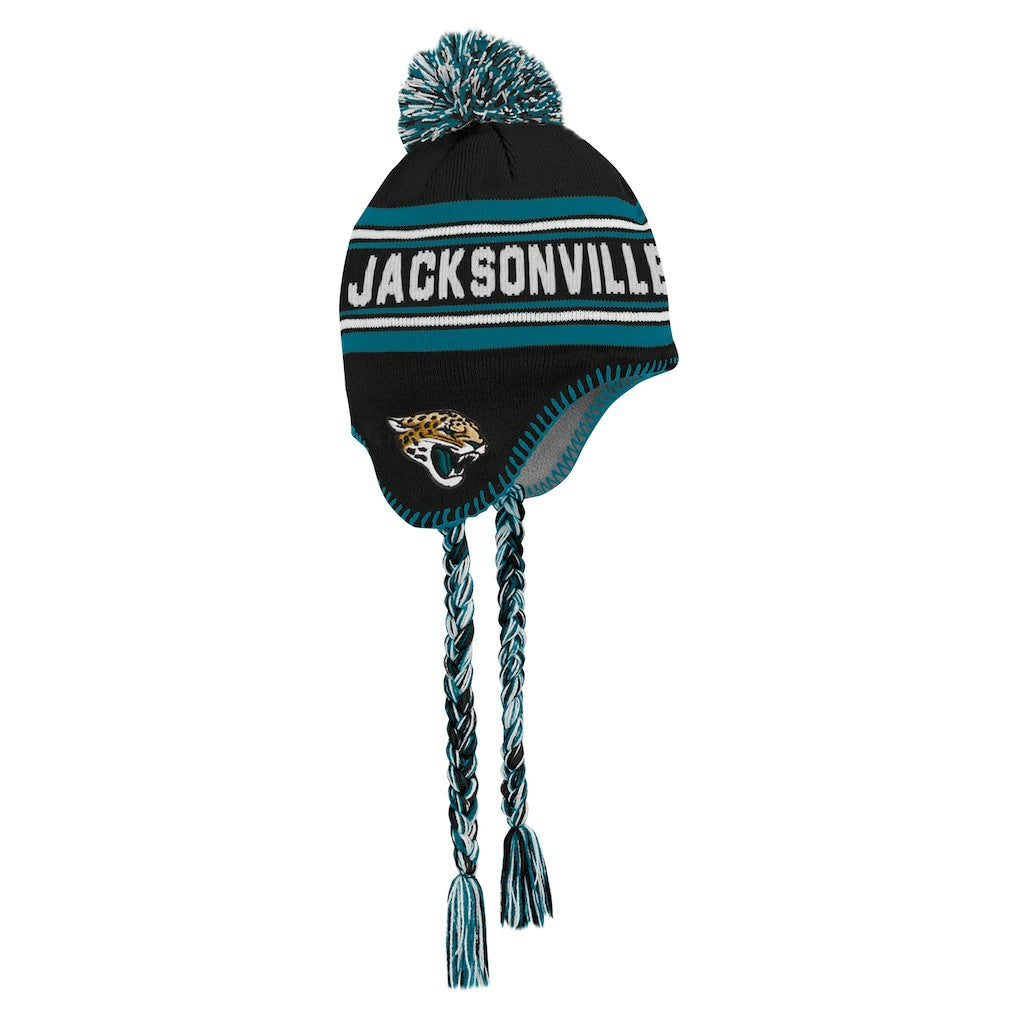 Jacksonville Jaguars Preschool Jacquard Tassel Knit Hat with Pom | NFL Sale