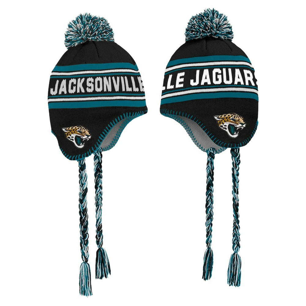 Jacksonville Jaguars Preschool Jacquard Tassel Knit Hat with Pom | NFL Sale