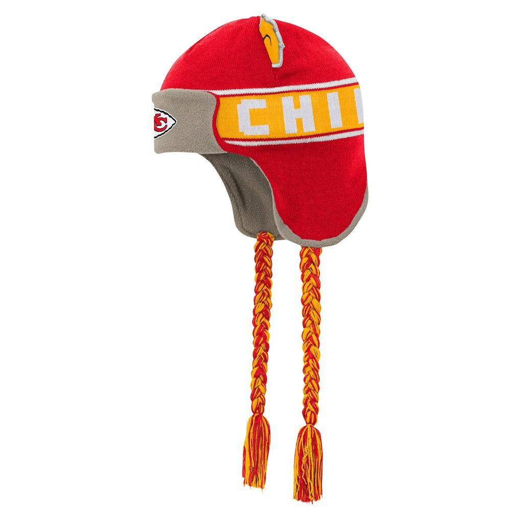 Kansas City Chiefs Youth Wordmark Ears Trooper Knit Hat | NFL Hot