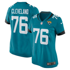 Jacksonville Jaguars Ezra Cleveland  Women's Game Jersey | NFL Outlet