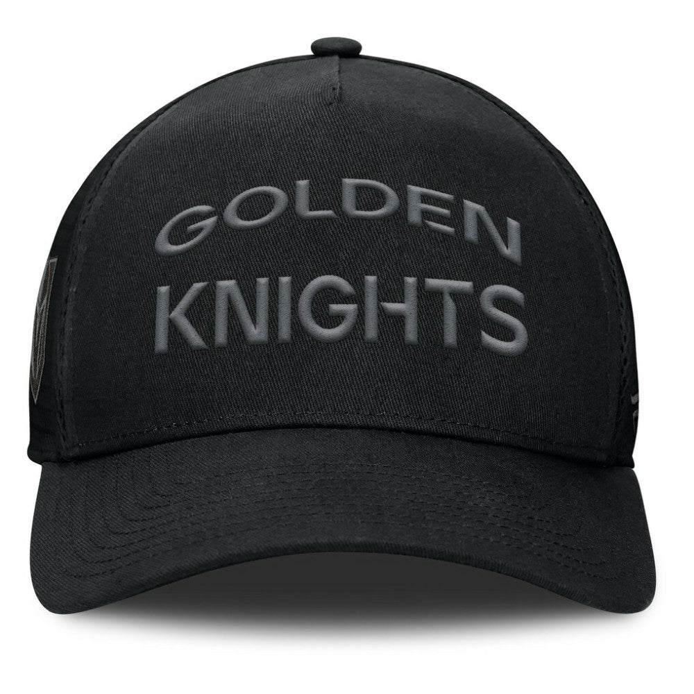 Vegas Golden Knights Fanatics Authentic Pro Road Stack Text A-Frame Adjustable Hat -  NHL Hats