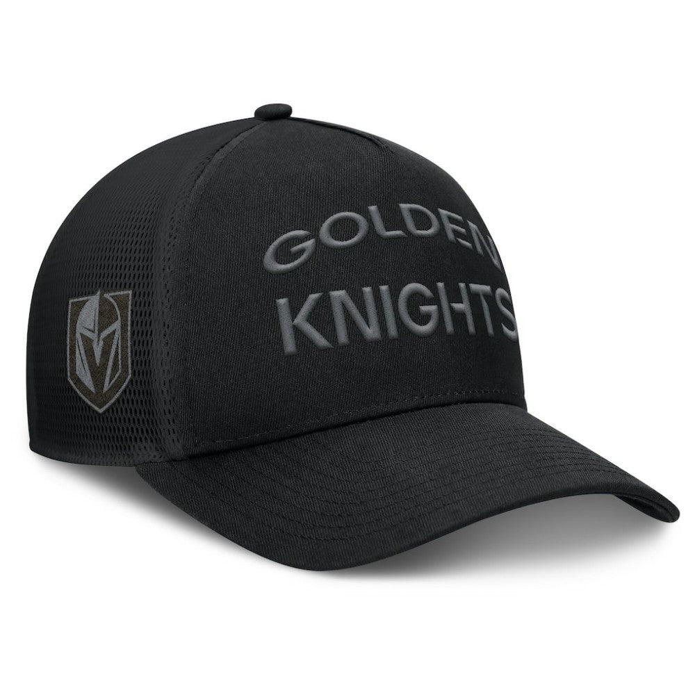 Vegas Golden Knights Fanatics Authentic Pro Road Stack Text A-Frame Adjustable Hat -  NHL Hats
