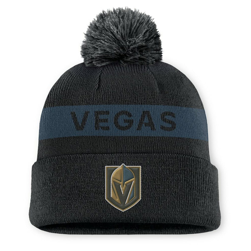 Vegas Golden Knights Fanatics Women's Authentic Pro Rink Cuffed Knit Hat with Pom -  NHL Hats
