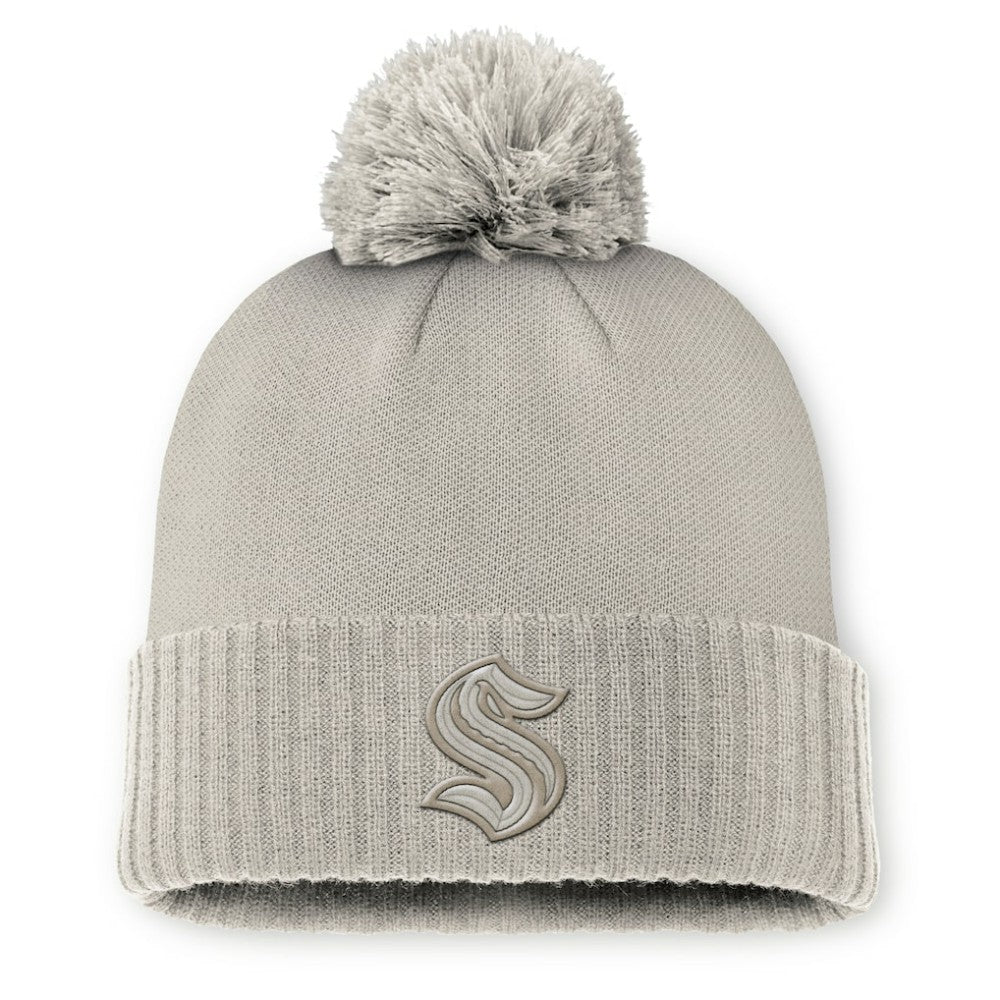 Seattle Kraken Fanatics Women's Authentic Pro Road Cuffed Knit Hat with Pom -  NHL Hats