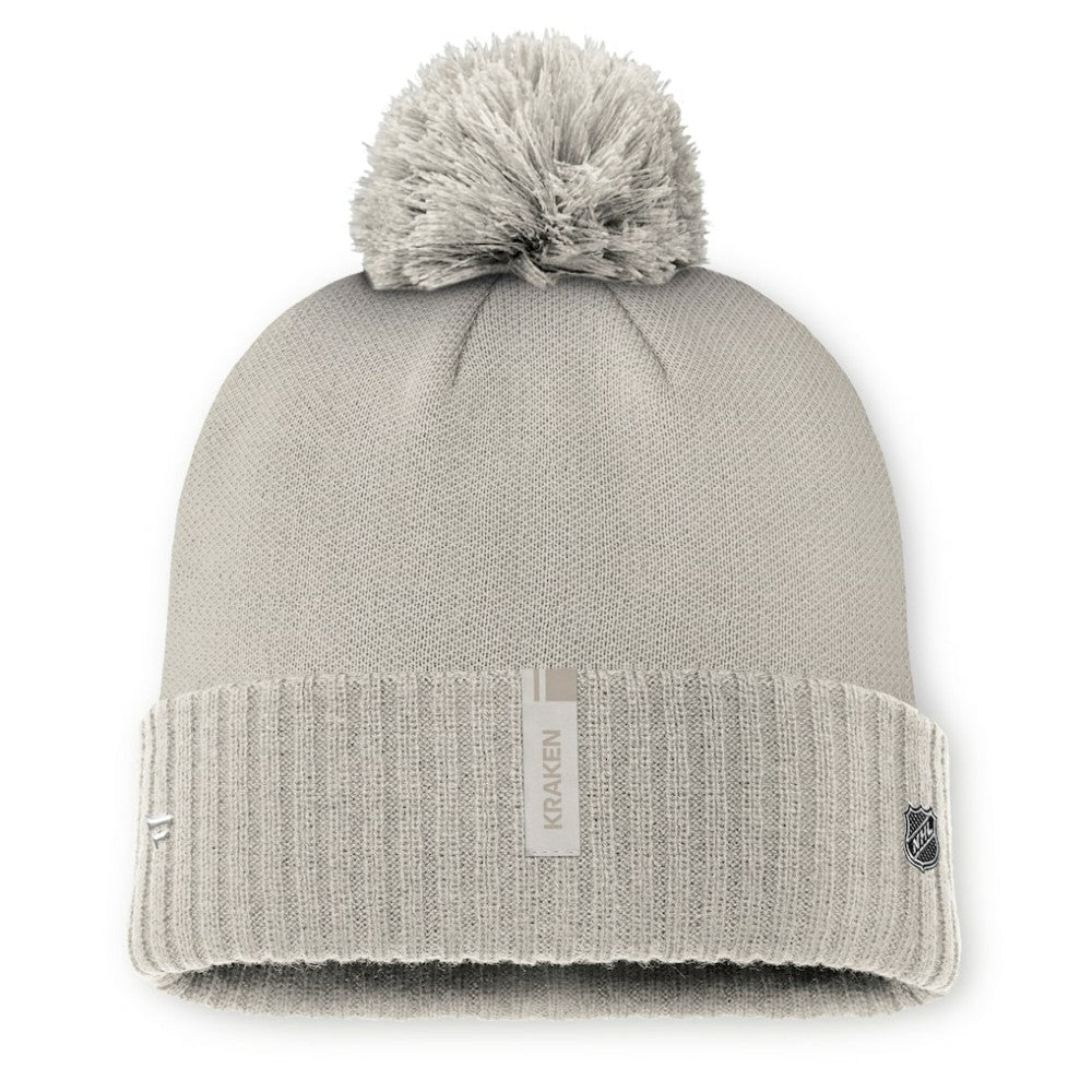 Seattle Kraken Fanatics Women's Authentic Pro Road Cuffed Knit Hat with Pom -  NHL Hats