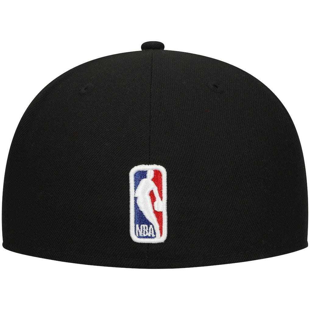 Black Philadelphia 76ers Blackout Shadow Logo 59FIFTY Fitted Hat | NBA