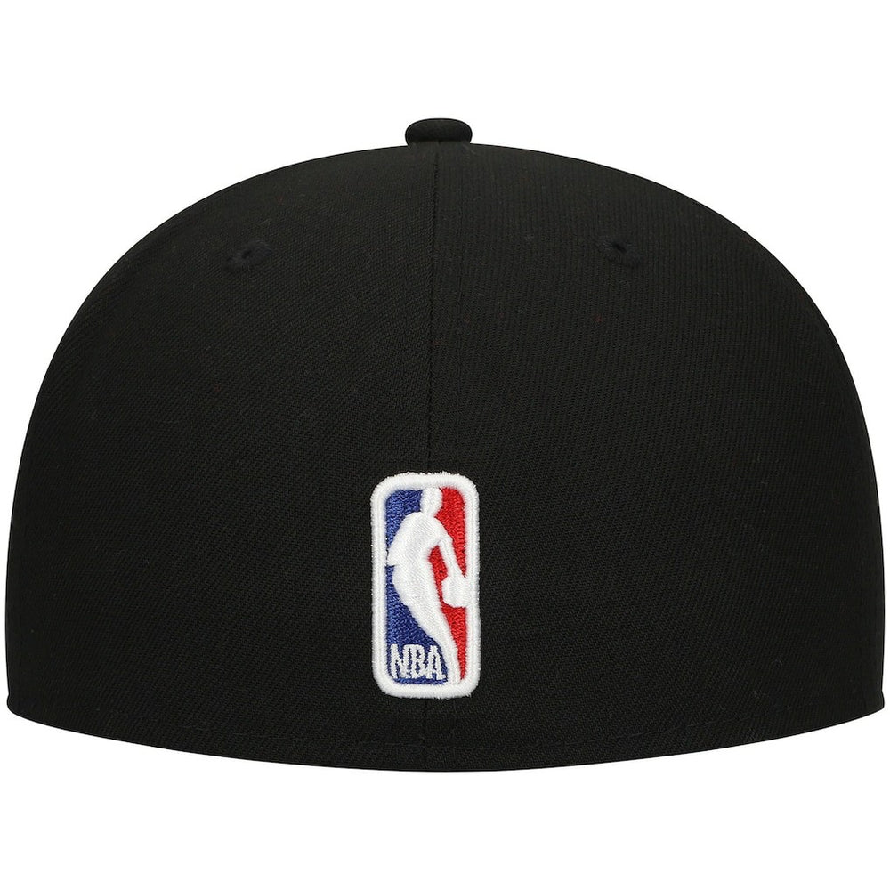 Black Philadelphia 76ers Blackout Shadow Logo 59FIFTY Fitted Hat | NBA