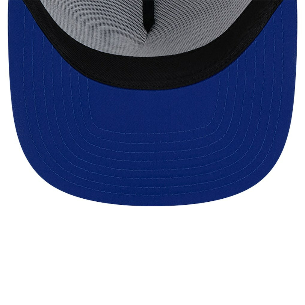 Royal Philadelphia 76ers Puff Print Team Code A-Frame 9FIFTY Trucker Snapback Hat | NBA