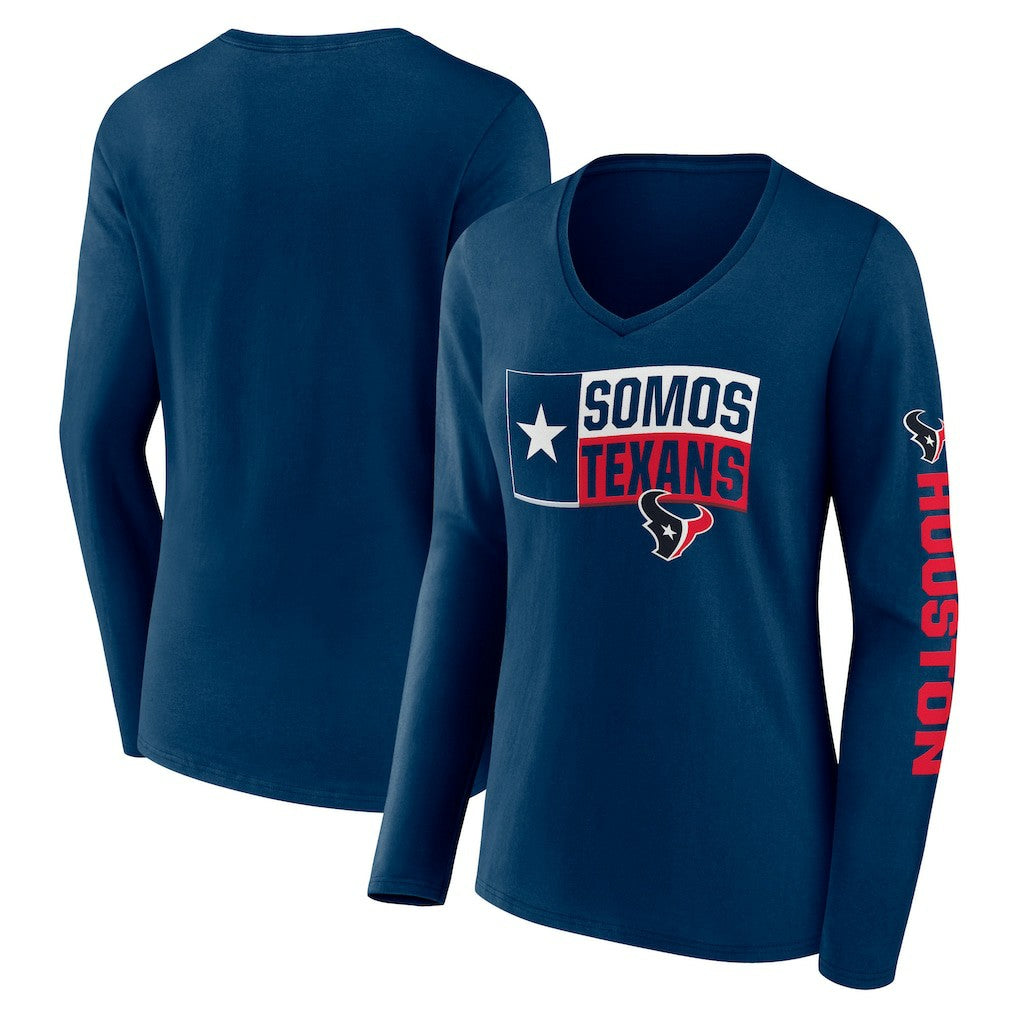 Houston Texans Hometown Sweep Long Sleeve V-Neck T-Shirt | NFL US