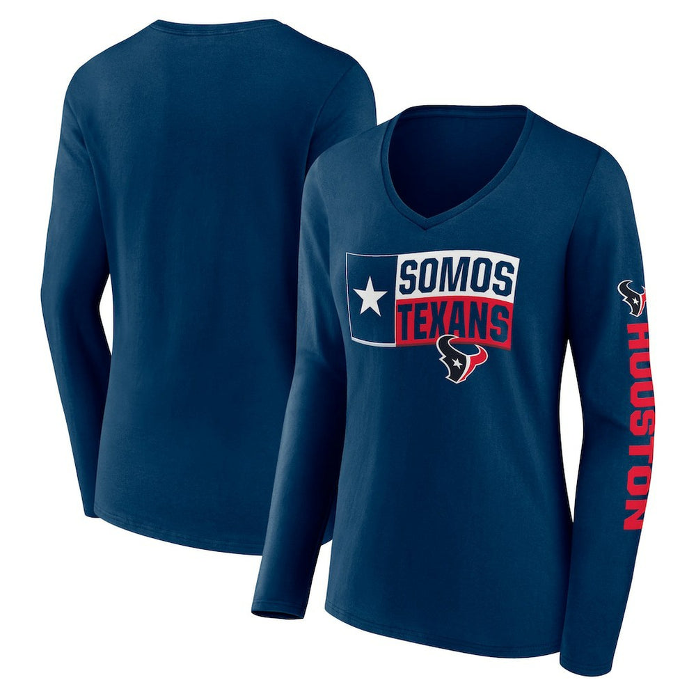 Houston Texans Hometown Sweep Long Sleeve V-Neck T-Shirt | NFL US