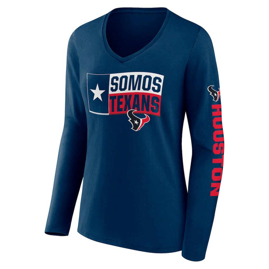 Houston Texans Hometown Sweep Long Sleeve V-Neck T-Shirt | NFL US