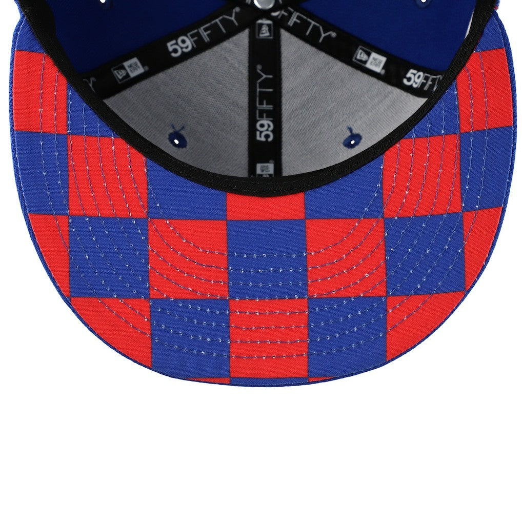 New York Giants Checkered Undervisor 59FIFTY Fitted Hat | NFL Outlet