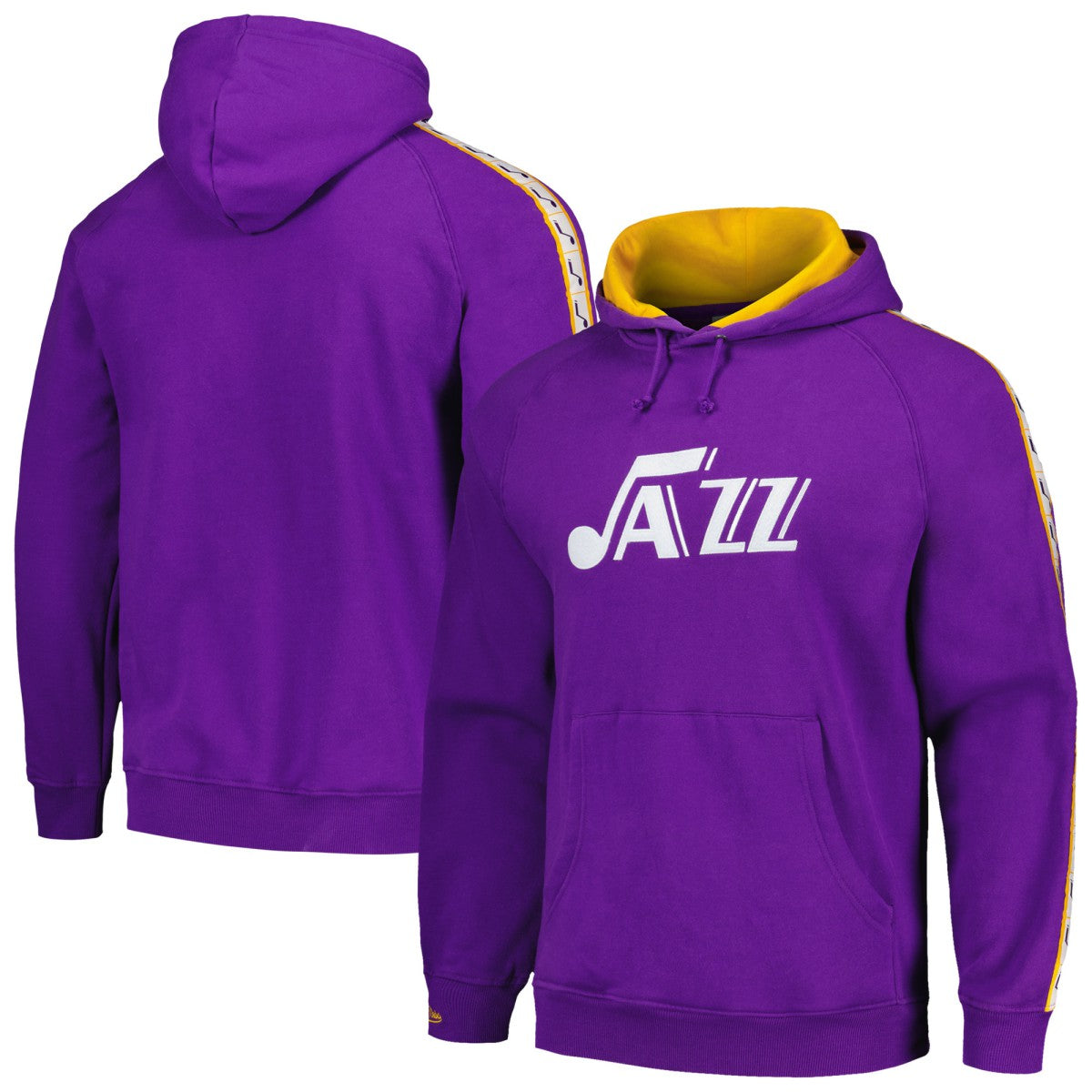 Purple Utah Jazz Hardwood Classics Nights Raglan Pullover Hoodie | NBA