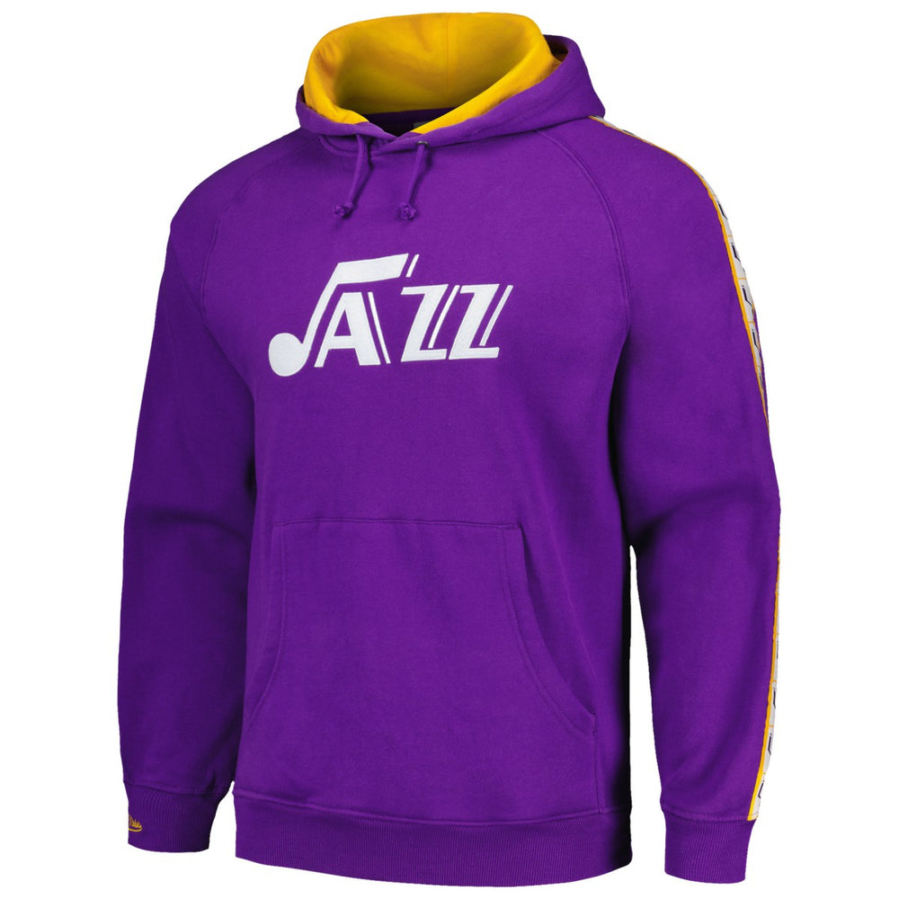 Purple Utah Jazz Hardwood Classics Nights Raglan Pullover Hoodie | NBA