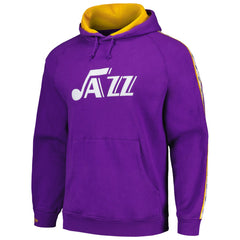 Purple Utah Jazz Hardwood Classics Nights Raglan Pullover Hoodie | NBA