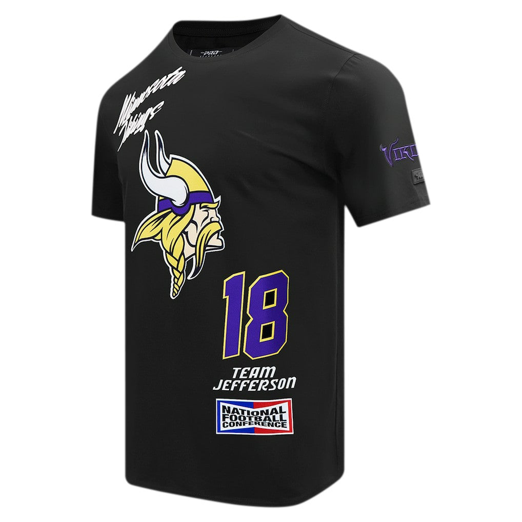 Minnesota Vikings Justin Jefferson  Pro Standard Fast Lane Name & Number Player T-Shirt | NFL Sale