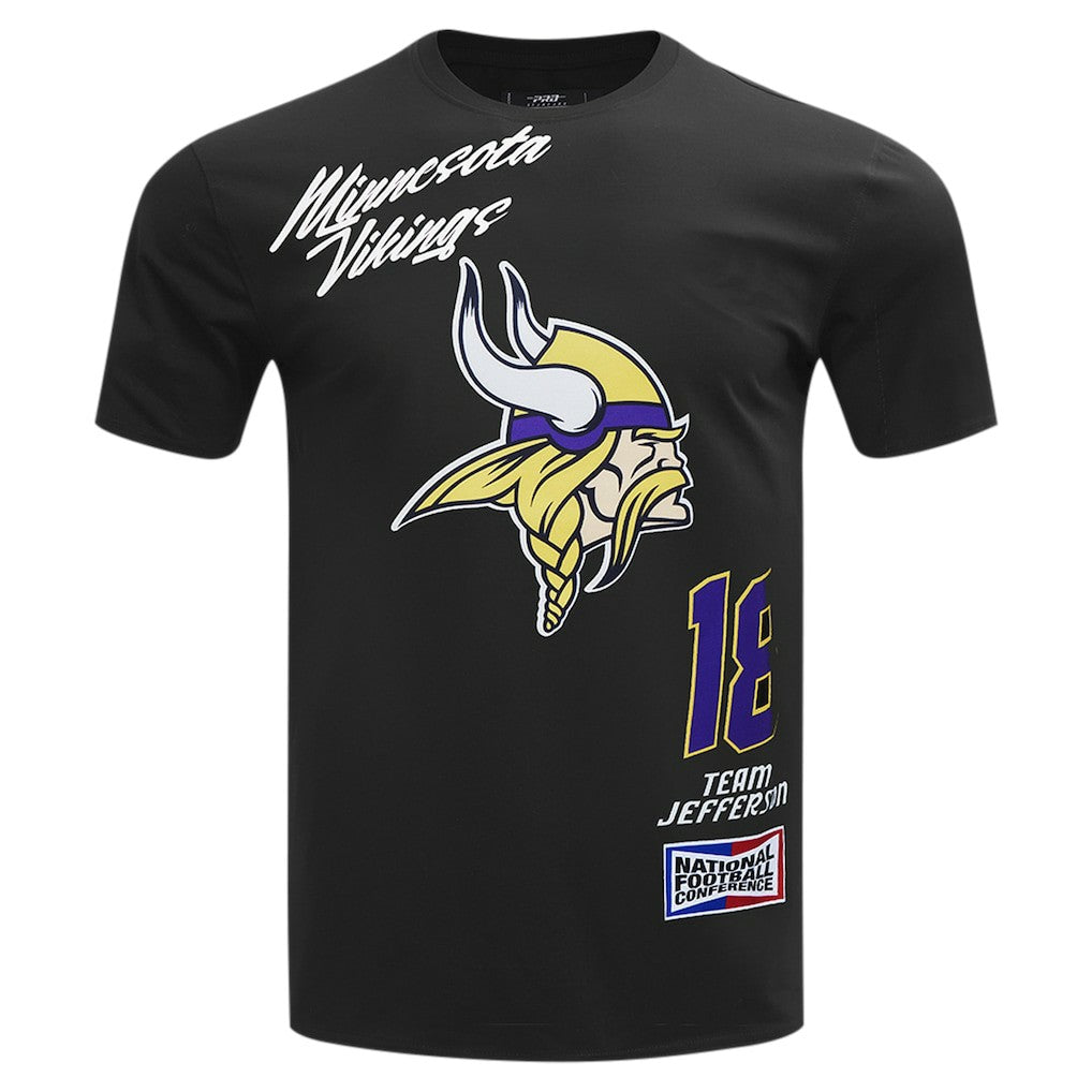 Minnesota Vikings Justin Jefferson  Pro Standard Fast Lane Name & Number Player T-Shirt | NFL Sale