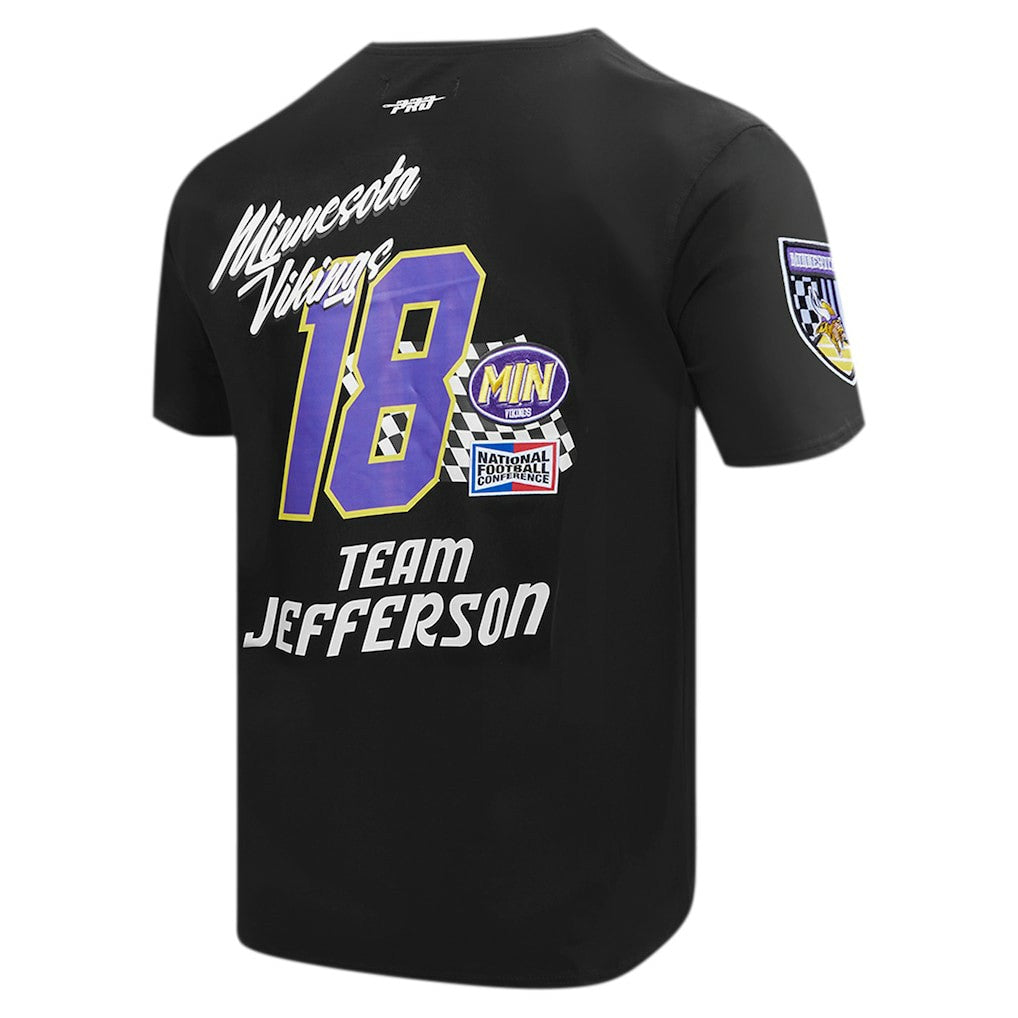Minnesota Vikings Justin Jefferson  Pro Standard Fast Lane Name & Number Player T-Shirt | NFL Sale