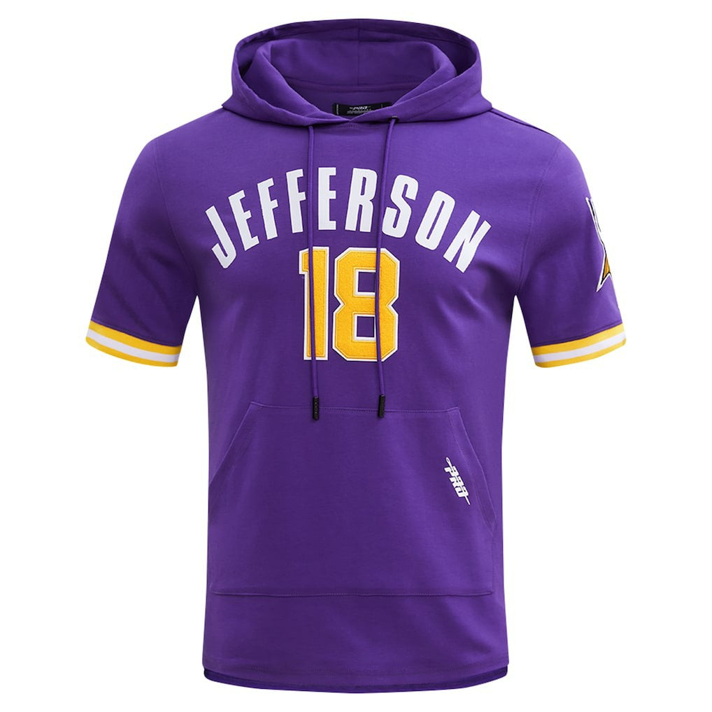 Minnesota Vikings Justin Jefferson  Pro Standard Player Name & Number Hoodie T-Shirt | NFL New