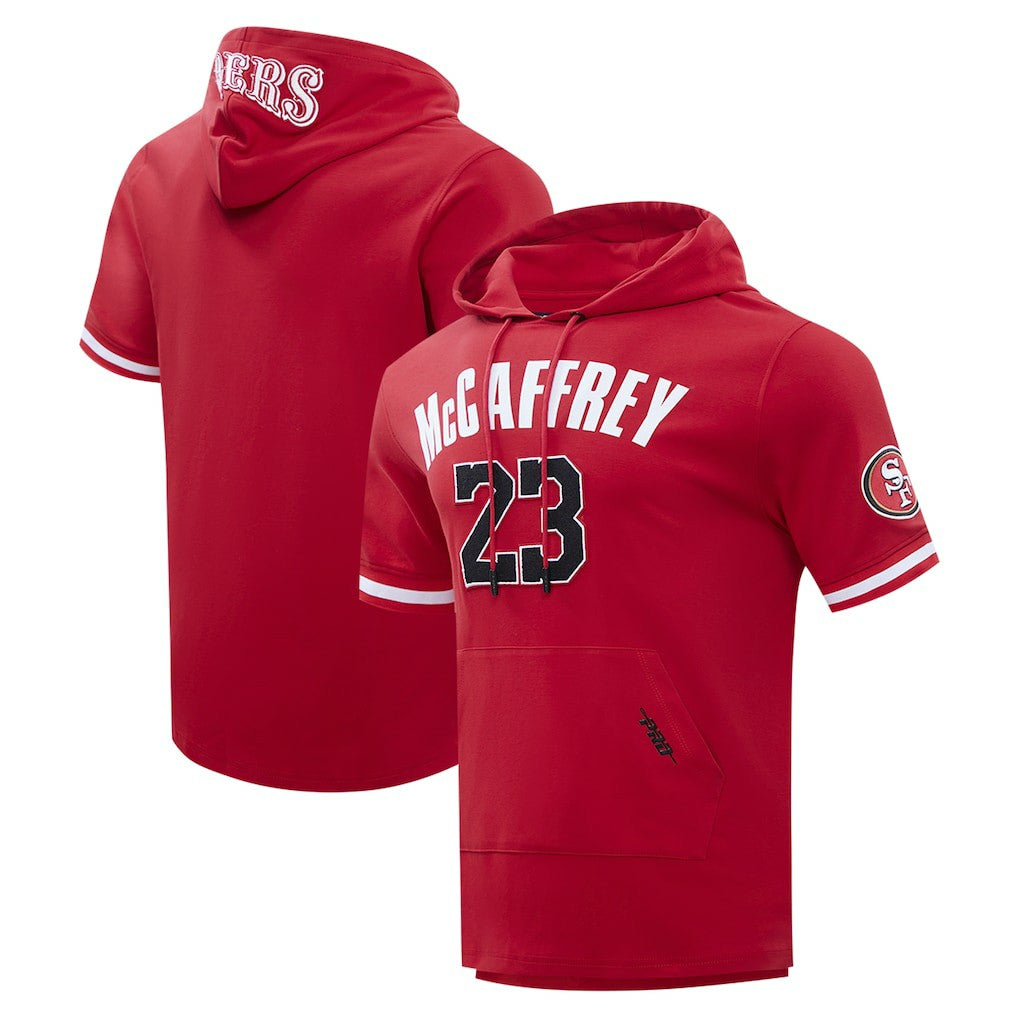 San Francisco 49ers Christian McCaffrey  Pro Standard Player Name & Number Hoodie T-Shirt | NFL On sale