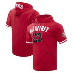 San Francisco 49ers Christian McCaffrey  Pro Standard Player Name & Number Hoodie T-Shirt | NFL On sale