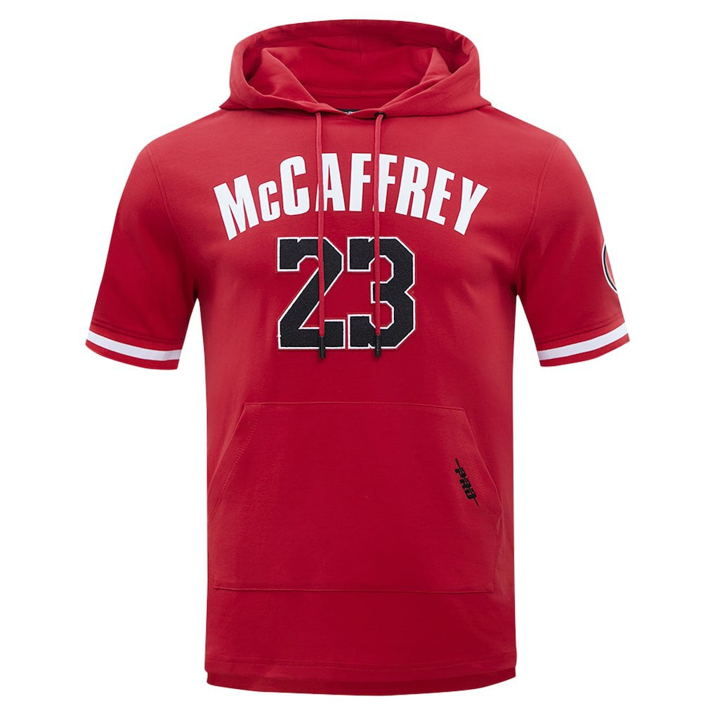 San Francisco 49ers Christian McCaffrey  Pro Standard Player Name & Number Hoodie T-Shirt | NFL On sale