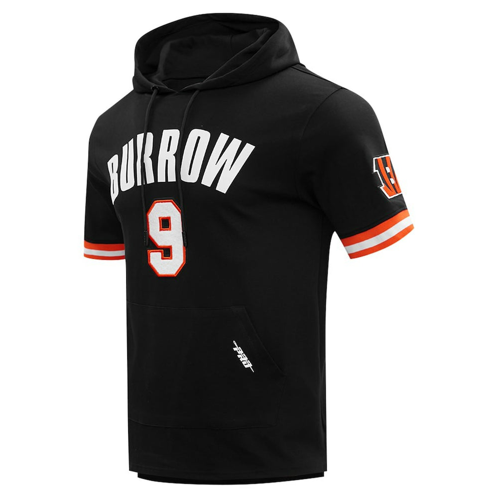 Cincinnati Bengals Joe Burrow  Pro Standard Player Name & Number Hoodie T-Shirt | NFL Outlet