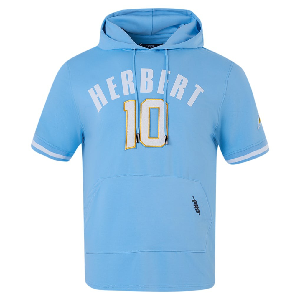 Los Angeles Chargers Justin Herbert  Pro Standard Player Name & Number Hoodie T-Shirt | NFL Discount