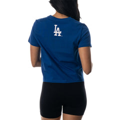 Los Angeles Dodgers The Wild Collective Women's Twist Front T-Shirt - MLB T-shirts