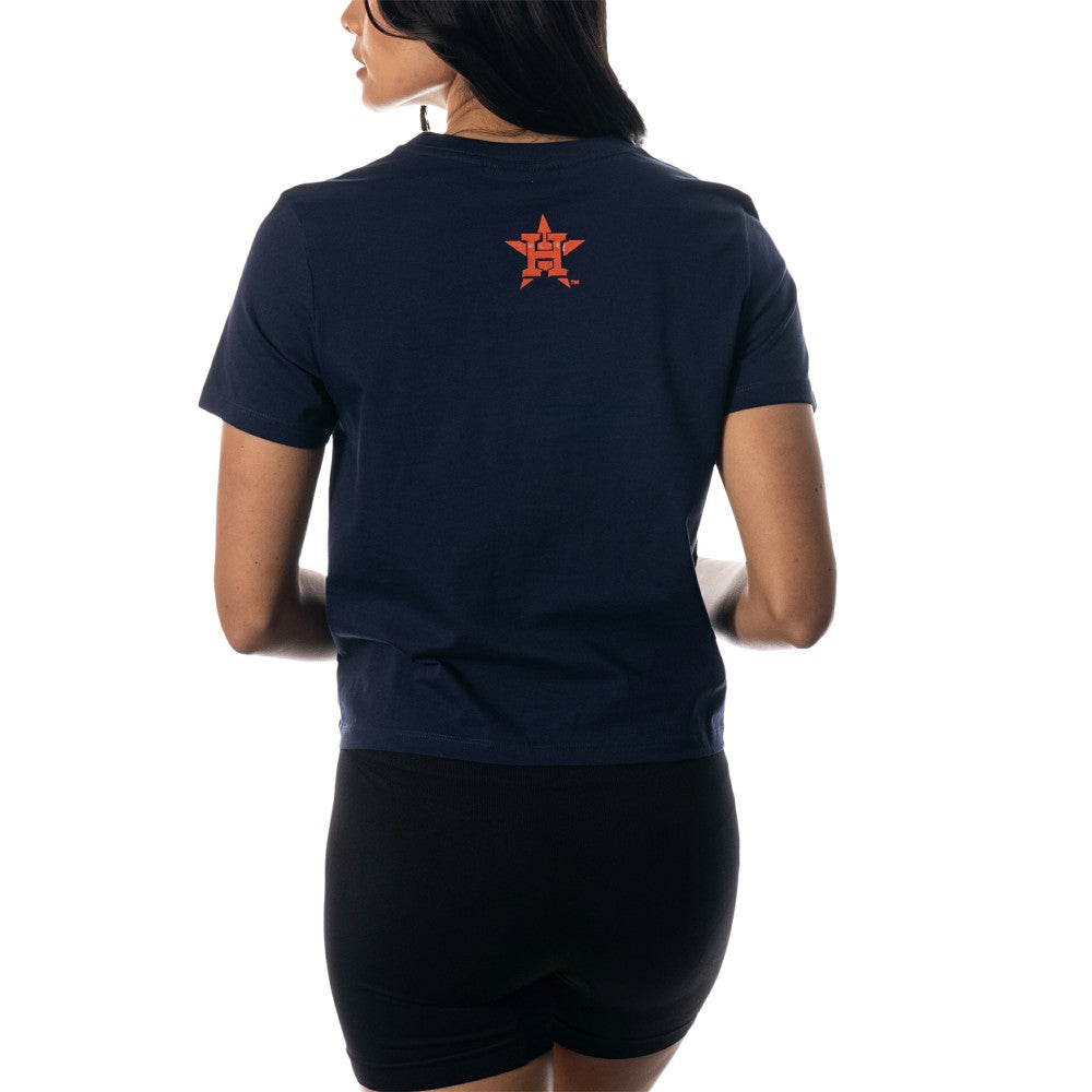 Houston Astros The Wild Collective Women's Twist Front T-Shirt - MLB T-shirts