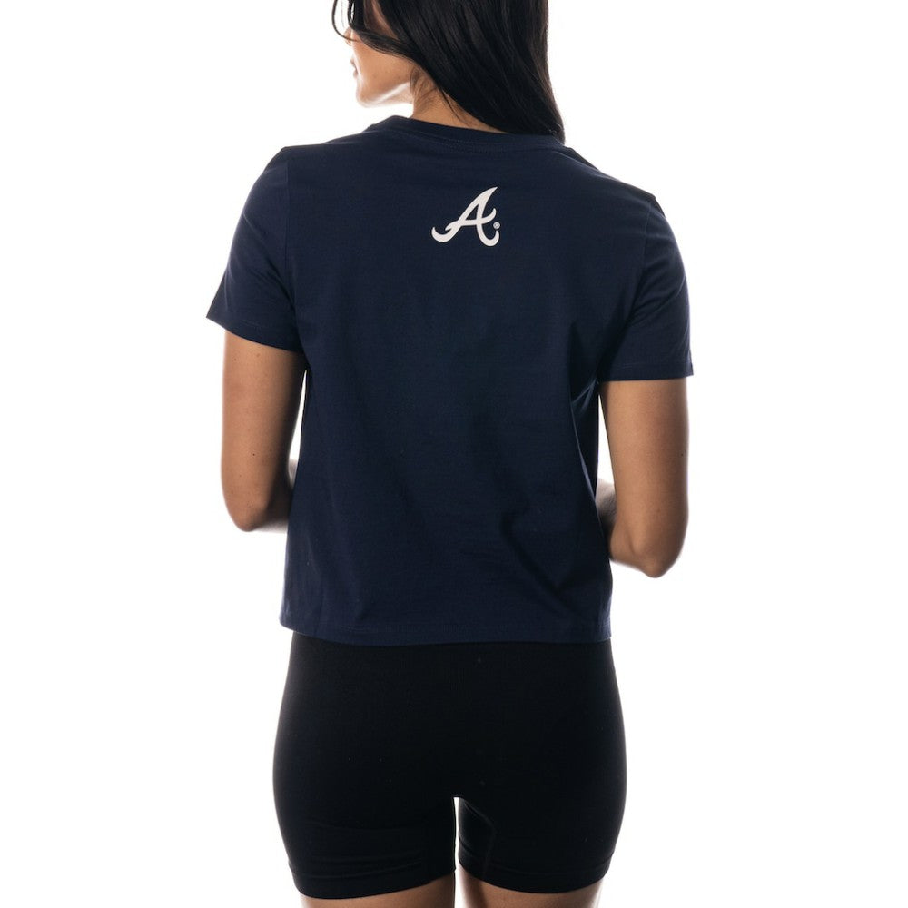 Atlanta Braves The Wild Collective Women's Twist Front T-Shirt - MLB T-shirts