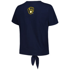 Milwaukee Brewers The Wild Collective Women's Twist Front T-Shirt - MLB T-shirts
