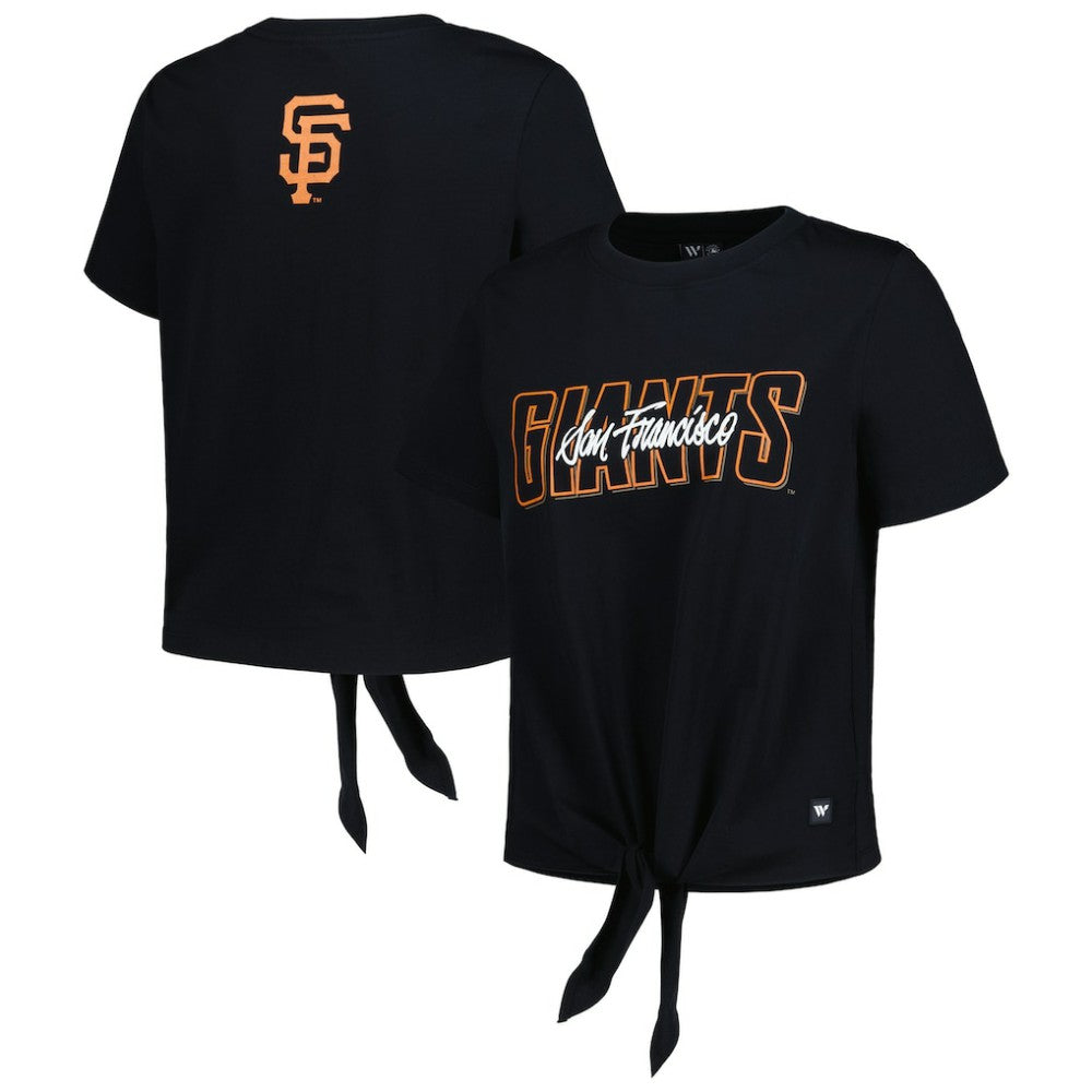 San Francisco Giants The Wild Collective Women's Twist Front T-Shirt - MLB T-shirts