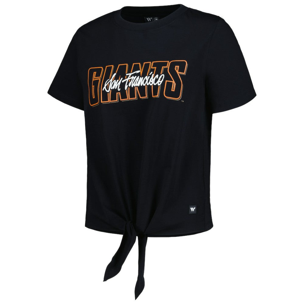 San Francisco Giants The Wild Collective Women's Twist Front T-Shirt - MLB T-shirts