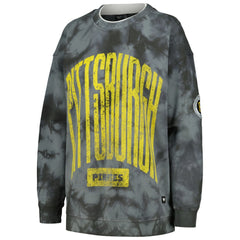 Pittsburgh Pirates The Wild Collective Women's Overdyed Pullover Sweatshirt - MLB Pullover